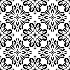 Vintage vector seamless flower pattern