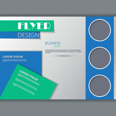 Vector horizontal flyer template. 