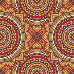 Ethnic floral seamless pattern