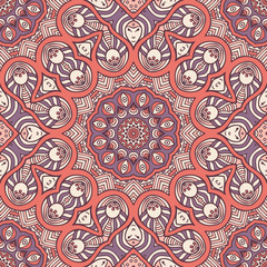 Ethnic floral seamless pattern