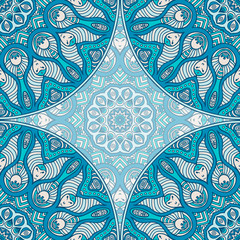 Ethnic floral seamless pattern