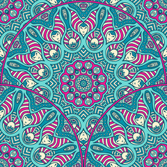 Ethnic floral seamless pattern