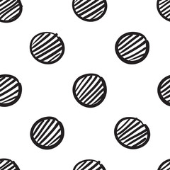 .seamless pattern from sketch point, circle. Vector illustration