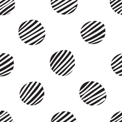 .seamless pattern from sketch point, circle. Vector illustration