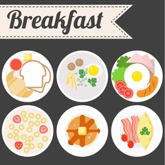 Fototapeta premium Vector Breakfast