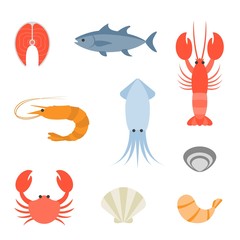 Vector seafood