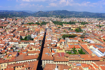 Fototapeta na wymiar Aerial view of the Florence, Italy