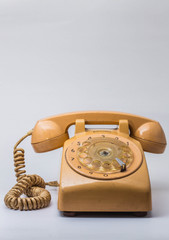 Old phone on background.