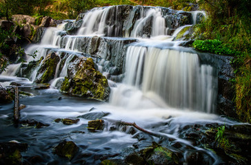 a beautiful waterfall, nature