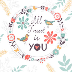 All I need is You Love concept 