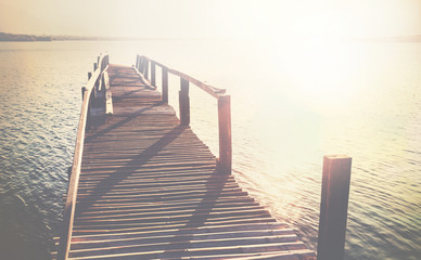 Obraz premium Boardwalk on beach