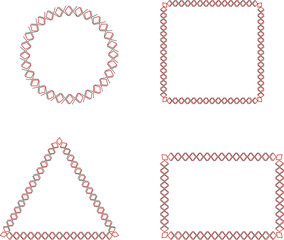 Four Abstract Geometric Frames