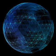 Abstract network globe.