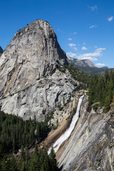Nevada Fall and Liberty Cap in Yosemite National Park, California, USA.