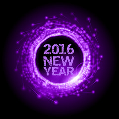 New Year as abstract fireworks