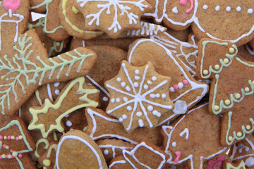 christmas ginger bread as holiday background