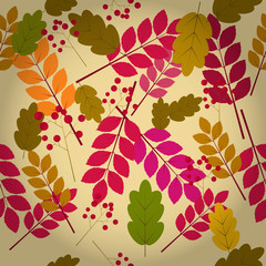 seamless natural autumn pattern