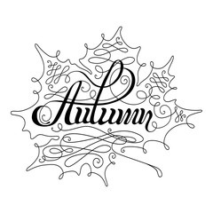 Autumn Calligraphic Lettering.