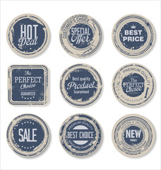 Set of vintage retro premium quality badges and labels