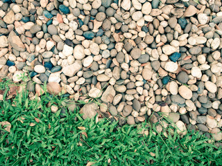 green grass with stone, grass with rock,background