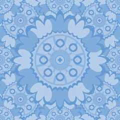 Pale abstract seamless pattern with round ornamental elements. V