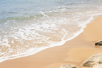 soft wave on sandy beach