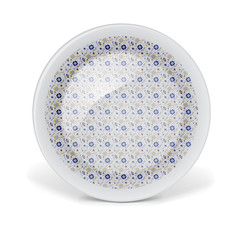 Christmas decorative plate with floral art pattern