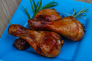Roasted chicken legs