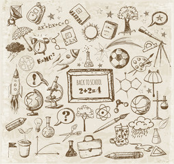 Back to school big doodles set