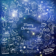  Doodle christmas card. 