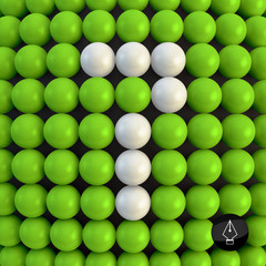 Number seven. Abstract mathematics background. 