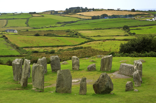 Drombeg Stone Circle In West Cork, Ireland.