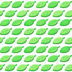 Vector background from green leaves