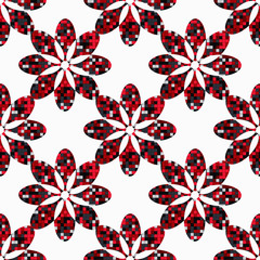 geometric flowers seamless 