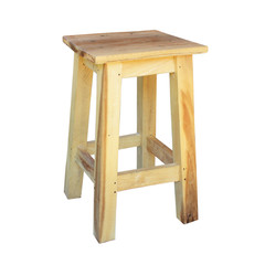 Wooden chair. Isolated with clipping path.