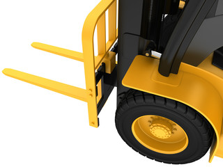 View close-up on the wheel cargo truck