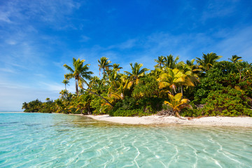 Stunning tropical beach at exotic island in Pacific