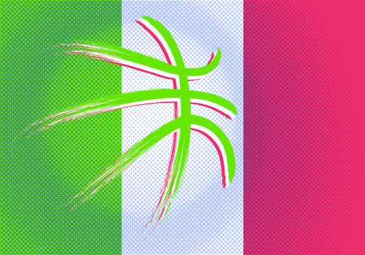Italian basket ball, vector