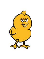 funny chicks eat worm