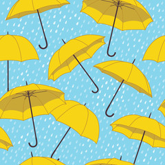 Materiał do szycia vector seamless pattern with umbrellas