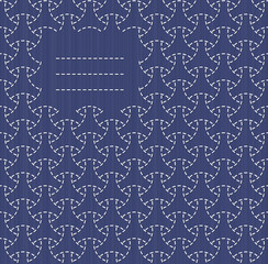 Geometric sashiko template with copy space for text.