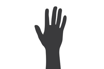 Greeting Hand Gesture silhouette