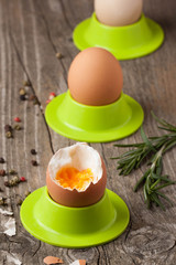 boiled eggs and rosemary