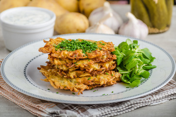 Czech potato fried pancakes