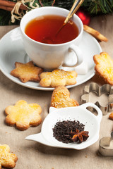 Sugar cookies with black tea