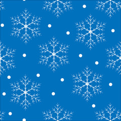 Fototapeta na wymiar winter seamless background with snowflakes