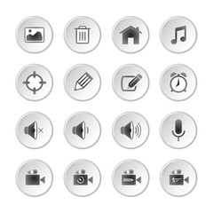 Modern social media buttons set