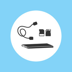 Silhouette Icon Hard Disk File Ssd Footage Equipment Computer