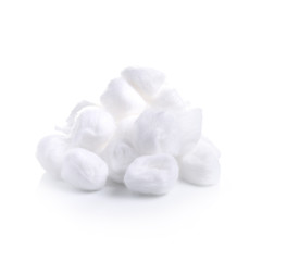 cotton wool on a white  background