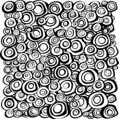 loop spiral concentric circles background in black and white